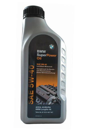 Λιπαντικό Αυτοκινήτου BMW Super Power Oil SAE 5W40 1Lt Λάδι Κινητήρα ENGINE OIL