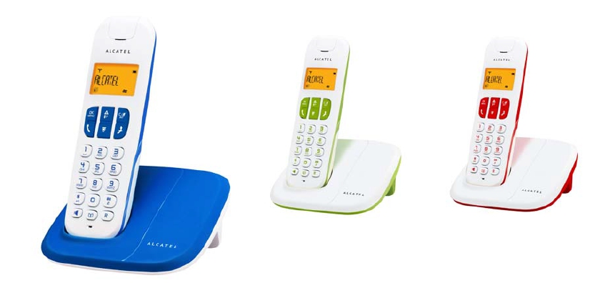 Σταθερό τηλέφωνο Ασύρματο Alcatel Delta 180 με αναγνώριση κλήσης, μοναδικό design σε πράσινο, μπλέ ή κόκκινο χρώμα