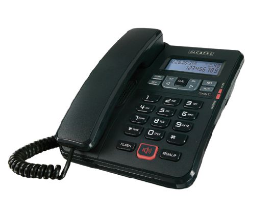 Σταθερό τηλέφωνο ενσύρματο Επιτραπέζιο Alcatel Temporis 50 CE με Αναγνώριση κλήσης σε μαύρο & άσπρο χρώμα