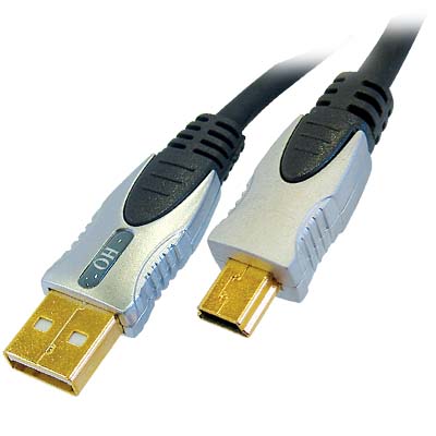HQSS6161/1.8 USB-USB MINI Kαλώδιο HQ USB A αρσ. - USB mini 5pin, 2.0