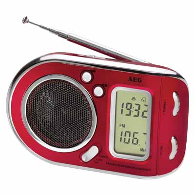 WE 4125 RED MULTI BAND RADIO 000463 Φορητό ραδιόφωνο με ξυπνητήρι
