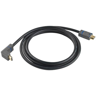 497003 HDMI CABLE SLIM PLUG 90° 1m Καλώδιο HDMI - HDMI με βύσμα σε γωνία (slim) 90°, 1m