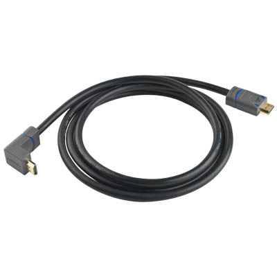 497004 HDMI CABLE SLIM PLUG 90° 2m Καλώδιο HDMI - HDMI με βύσμα σε γωνία (slim) 90°, 2m