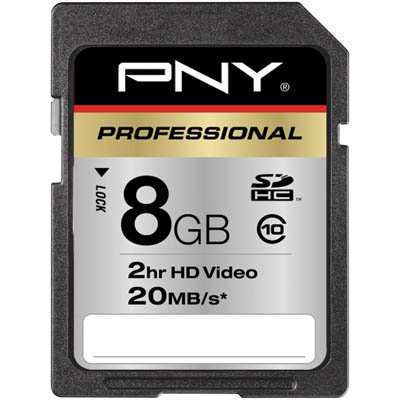 PNY SD 8GB HC CLASSE 10 / P-SDHC8G10-EF Κάρτα μνήμης SD 8GB HC Classe 10