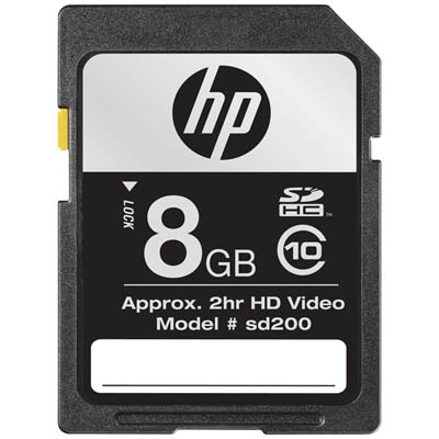 HP SD 8GB HC CLASS 10 / SD8GBHC10HP-EF HP SDHC 8GB Class 10