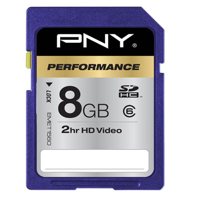 PNY SD 8GB HC6 / SD8GBHC6-EF Κάρτα μνήμης SDHC 8GB Class 6
