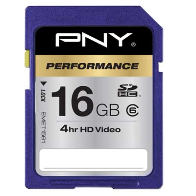 PNY SD 16GB HC6 / SD16GBHC6-EF Κάρτα μνήμης SDHC 16GB Class 6