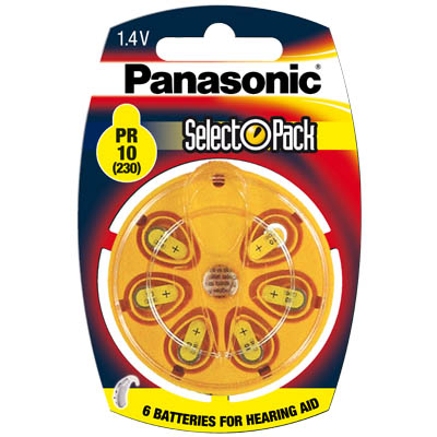 PR10L/6DC PANASONIC 1.4V ΑΚΟΥΣΤΙΚΩΝ Μπαταρία ακουστικών βαρηκοίας PANASONIC 1.4V.