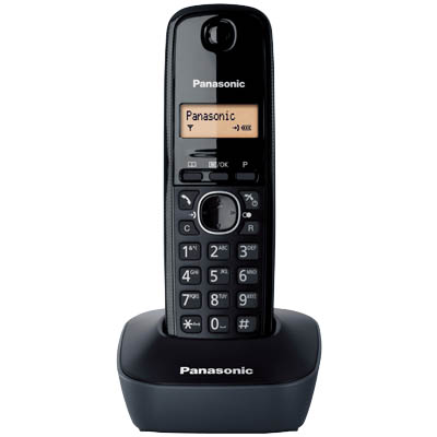KX-TG1611GRH PANASONIC ΜΑΥΡΟ ΑΣΥΡΜΑΤΟ ΤΗΛ Ασύρματη τηλεφωνική συσκευή μικρού μεγέθους. Διαθέτει ελληνικό μενού, φωτιζόμενη οθόνη και υποστηρίζει αναγνώριση κλήσης. Διαθέτει τηλεφωνικό κατάλογο 50 ονομάτων και λειτουργία αφύπνισης.