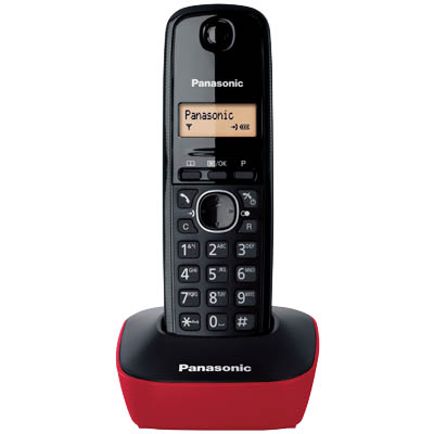 KX-TG1611GRR PANASONIC ΚΟΚΚΙΝΟ ΑΣΥΡΜΑΤΟ ΤΗΛ Ασύρματη τηλεφωνική συσκευή μικρού μεγέθους. Διαθέτει ελληνικό μενού, φωτιζόμενη οθόνη και υποστηρίζει αναγνώριση κλήσης. Διαθέτει τηλεφωνικό κατάλογο 50 ονομάτων και λειτουργία αφύπνισης.