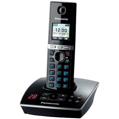 KX-TG8061GRB PANASONIC ΜΑΥΡΟ ΑΣΥΡΜΑΤΟ ΤΗΛ Ασύρματη τηλεφωνική συσκευή με οθόνη 1,9" Full Dot, αντιολισθητική λαβή και λειτουργία Eco Mode