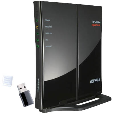 BUFFALO WBMR-HP-GN/U-EU / 150 ADSL MODEM ROUTER STARTER KIT HighPower Modem Router ADSL (pstn) + και ασύρματο USB 2.0 (dongle)