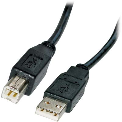 CABLE-141/3HS USB A TO B 3M BLACK Καλώδιο USB A αρσ.- USB αρσ., 2.0