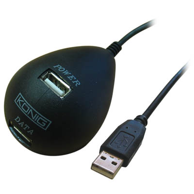 CABLE-165 ΣΤΑΘΜΟΣ ΣΥΝΔ. USB 2 ΘΥΡΩΝ Καλώδιο KOΝIG USB A αρσ. - 2x USB A θηλ.