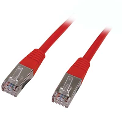 FTP-0010-1RE FTP CAT6 CABLE 1M RED Καλώδιο FTP CAT6,κόκκινο χρώμα