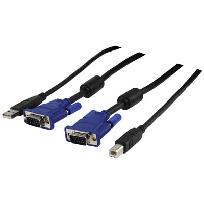 CMP-KVM CAB25 VGA+USB Καλώδιο KVM USBA αρσ. + 1χDb15pin sub-D αρσ.- USB αρσ. + 1χ DB15pin sub- D αρσ.