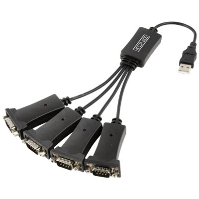 CMP-USB SER20 USB TO 4X SERIAL CONVERTE Καλώδιο-αντάπτορας KONIG USB A αρσ. - 4χ SUB 9p αρσ.