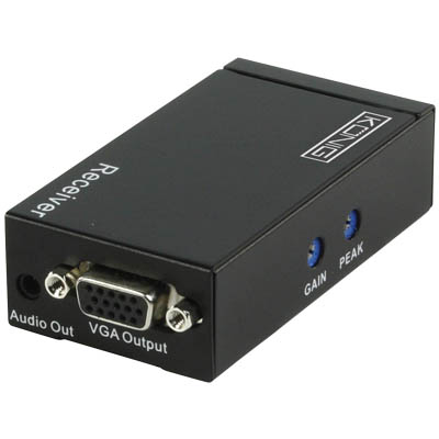 CMP-REPEAT VGA 5 KONIG VGA+AUDIO RECEIVER UNIT VIA UTP Επαγγελματικό repeater για την επέκταση σήματος εικόνας και ήχου, μέσω καλωδίου UTP.