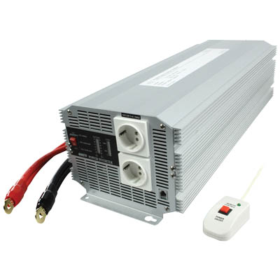 HQ-INV4000W-12V SCHUKO 12V-230V Inverter 4000W 12VDC to 230VAC.