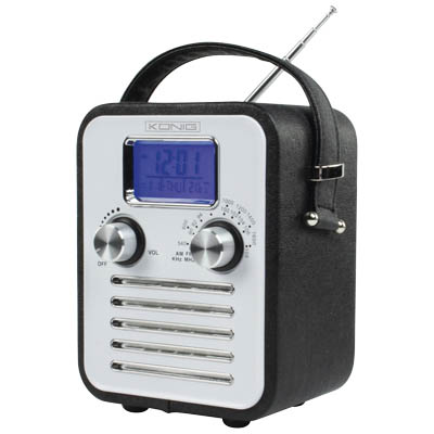 HAV-TR 200BL AM/FM RADIO Ραδιόφωνο AM/FM με ξυπνητήρι, λειτουργία snooze, ημερολόγιο και εμφάνιση θερμοκρασίας. Η οθόνη διαθέτει μπλε οπίσθιο φωτισμό.