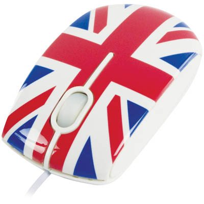 BXL-MOUSE-UK 10 OPTICAL MOUSE UK DESIGN Οπτικό ενσύρματο ποντίκι με τη σημαία της Μεγάλης Βρετανίας