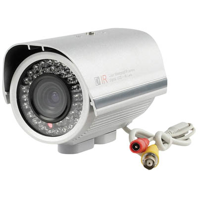 SEC-CAM 35 WEATHERPROOF CAMERA Αδιάβροχη έγχρωμη κάμερα ασφαλείας με φακό εστίασης 3.5 - 8 mm και 42 LED`s υψηλής απόδοσης για νυκτερινή λειτουργία.