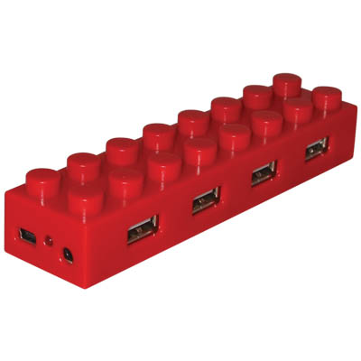 USH-002 NOD HUB USB2.0 4PORTS RED Μοναδικής σχεδίασης USB 2.0 HUB με 4 Θύρες