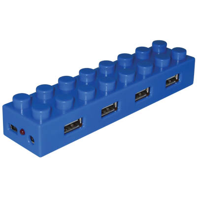 USH-004 NOD HUB USB2.0 4PORTS BLUE Μοναδικής σχεδίασης USB 2.0 HUB με 4 Θύρες