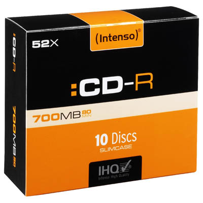 INTENSO 01248 CD-R 700MB 10 SLIM CASE 1001622 CD-R 700MB/80min., 52x Speed