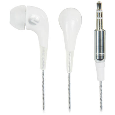 KNG-2010 EARPHONES OOZY WHITE Ακουστικά - ψείρες υψηλής αισθητικής, με βύσμα 3.5mm, διάμετρο 9mm, ευαισθησία 102 dB και καλώδιο 1,2m