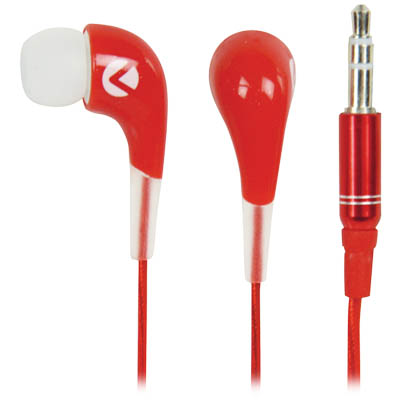 KNG-2030 EARPHONES OOZY RED Ακουστικά - ψείρες υψηλής αισθητικής, με βύσμα 3.5mm, διάμετρο 9mm, ευαισθησία 102 dB και καλώδιο 1,2m