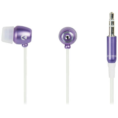 KNG-2110 EARPHONES CYCLONE PURPLE Ακουστικά - ψείρες υψηλής αισθητικής, με βύσμα 3.5mm, διάμετρο 10mm, ευαισθησία 102 dB και καλώδιο 1,2m