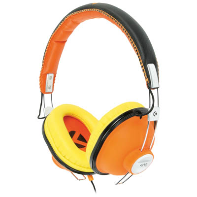 KNG-5120 HEADPHONES BULLDOZR ORANGE Ακουστικά υψηλής αισθητικής, με βύσμα 3.5mm, διάμετρο 44mm, ευαισθησία 108 dB και καλώδιο 1,5m