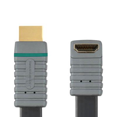 BVL1332 HDMI A M - HDMI A M 2.0m 90deg Καλώδιο εικόνας - ήχου Bandridge Blue line, hdmi male γωνία - hdmi male σε μήκος 2m.