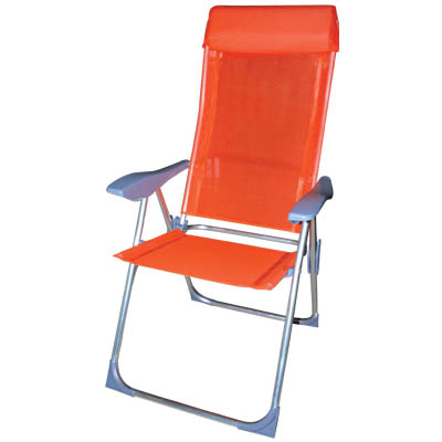 ED 29198 CHAIR FOLTABLE 5pos RED Πτυσσόμενη καρέκλα 5-θέσεων