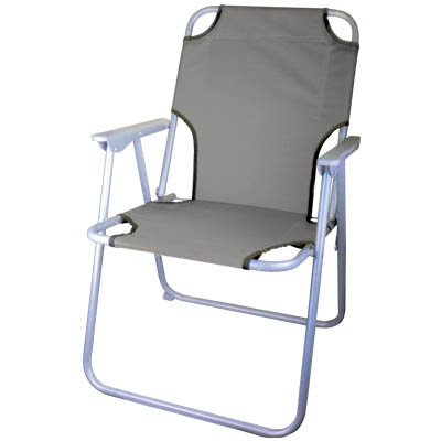 ED 34860 GREY PICNIC CHAIR FOLDABLE Πτυσσόμενη μεταλική καρέκλα