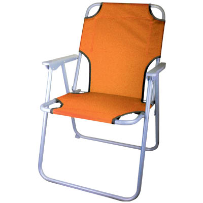 ED 34860 ORANGE PICNIC CHAIR FOLDABLE Πτυσσόμενη μεταλική καρέκλα