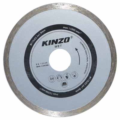 KINZO 71764 DIAMOND DISC WET 115MM Διαμαντέ Δίσκος υγρής κοπής για κεραμικά πλακάκια, μάρμαρο και πορσελάνη