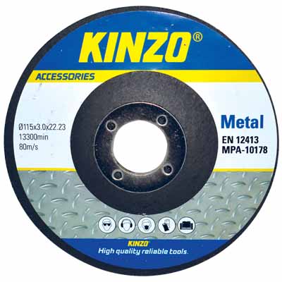KINZO 71768 METAL DISC 115MM 10PCS Δίσκος κοπής για όλους τους τύπους μετάλλων 10 τμχ