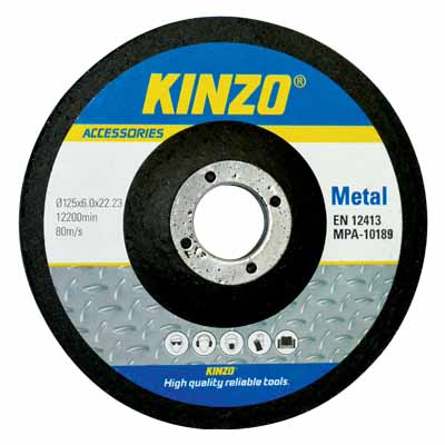 KINZO 71774 GRINDING DISC METAL 125MM Μεταλλικοί Δίσκοι λείανσης 3 τμχ. για όλους τους τύπους μετάλλων