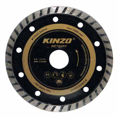 KINZO 71762 DIAMOND DISC DRY/WET 125MM Δίσκος διαμαντέ ξηρής/υγρής κοπής/ σκυροδέματος