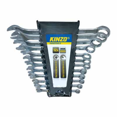 KINZO 71977 SOCKET WRENCH/RING SPANNER Σετ Γερμανοπολύγωνα υψηλής ποιότητας σε πρακτική θήκη μεταφοράς.