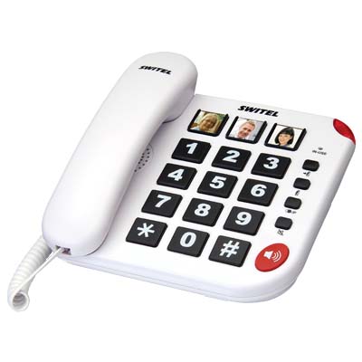 SWITEL TE 20 CORDED TELEPHONE BIG BUTTON Ενσύρματο τηλέφωνο με μεγάλα κουμπιά