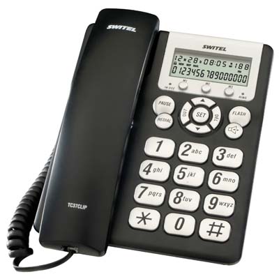SWITEL TC 37 CLIP CORDED PHONE WITH CALLER ID Ενσύρματη τηλεφωνική συσκευή