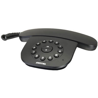 SWITEL TE 21 BLACK CORDED PHONE Ενσύρματη τηλεφωνική συσκευή