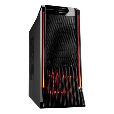 MODECOM Q-MASTER BLACK COMPUTER CASE WITH RED LED FAN ATX και micro ΑΤΧ κουτί Η/Υ