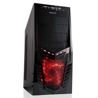MODECOM VIKING RED LED FAN COMPUTER CASE WITHOUT POWER SUPPLY ATX και micro ΑΤΧ κουτί Η/Υ