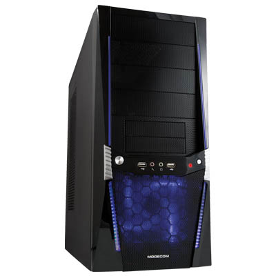MODECOM VIPER BLUE LED FAN COMPUTER CASE WITHOUT POWER SUPPLY ATX και micro ΑΤΧ κουτί Η/Υ