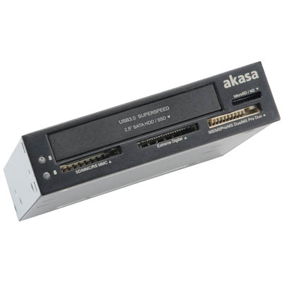 AKASA ICR-10U3 BAYMASTER CARD & DRIVE READER FOR USB 3.0 Front panel με πολλές υποδοχές