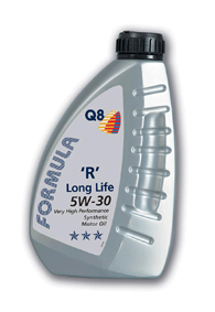 Λιπαντικό αυτοκινήτου 1lt Q8 Formula R LONG LIFE 5W30 oils λάδι μηχανής βενζινοκινητήρα lubricants λιπαντικά